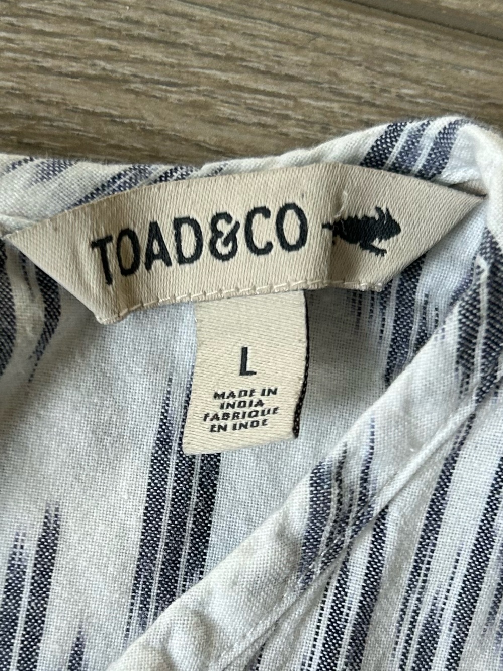 Toad & Co Shakti Sleeveless Organic Cotton Casual Mini Dress Egret Ikat Size L - Picture 7 of 10